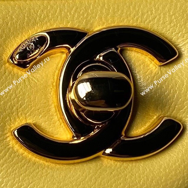 Chanel Mini Flap Bag with Top Handle AS4847 Yellow 2024 (YEZI-24051304)