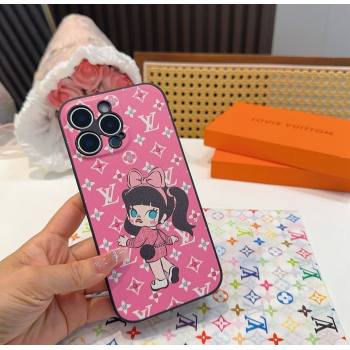Louis Vuitton Girl iPhone Holder Pink 2025 0616 (SHI-250616017)