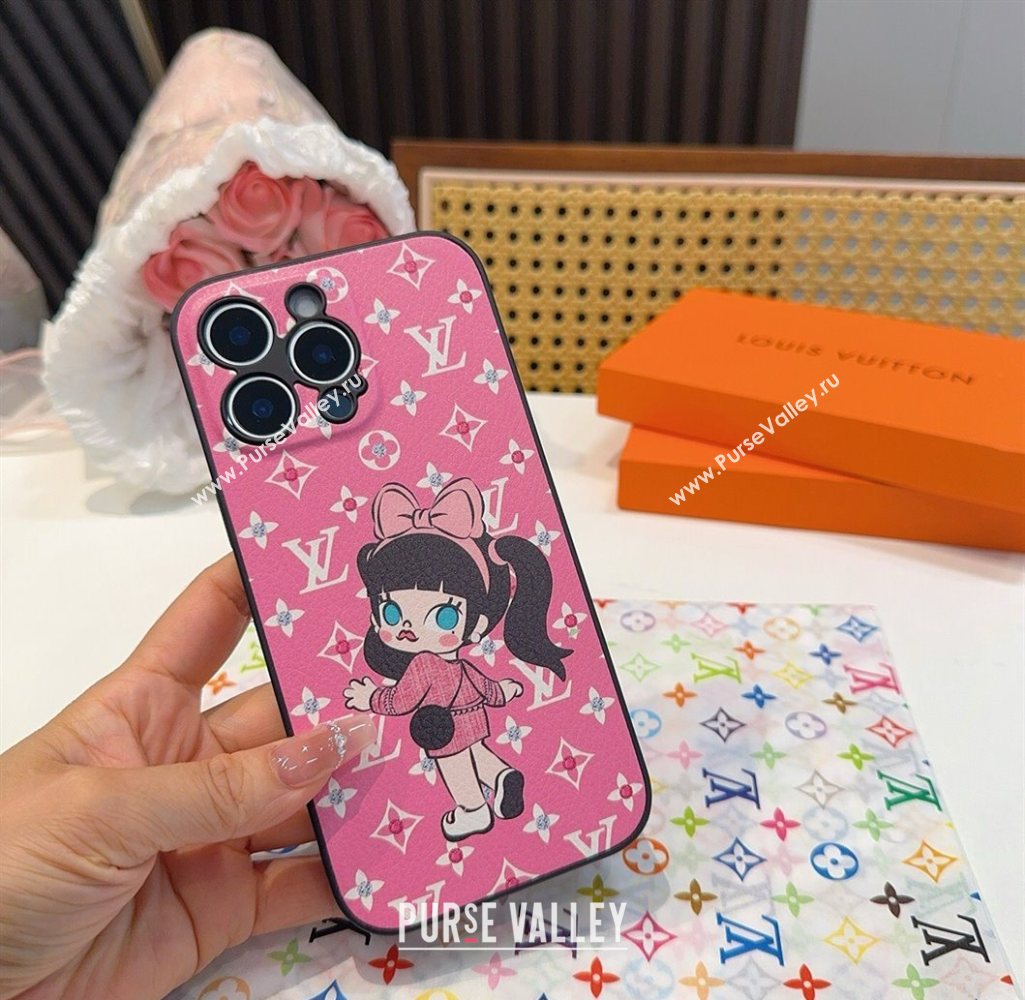 Louis Vuitton Girl iPhone Holder Pink 2025 0616 (SHI-250616017)