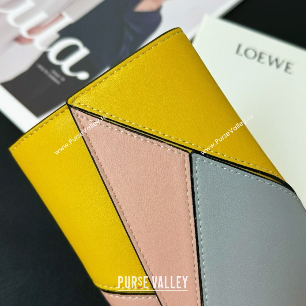 Loewe Puzzle Long Wallet Yellow/Grey 2024 (HY-24032109)