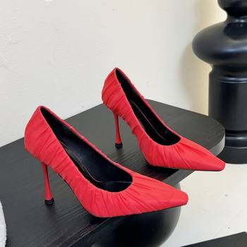 Saint Laurent Mesh Covered High Heel Pumps 11cm Red 2025 (MD-250424027)