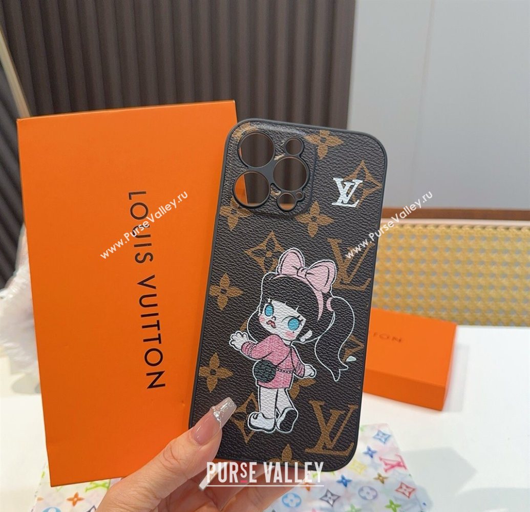 Louis Vuitton Girl iPhone Holder Brown 2025 0616 (SHI-250616018)