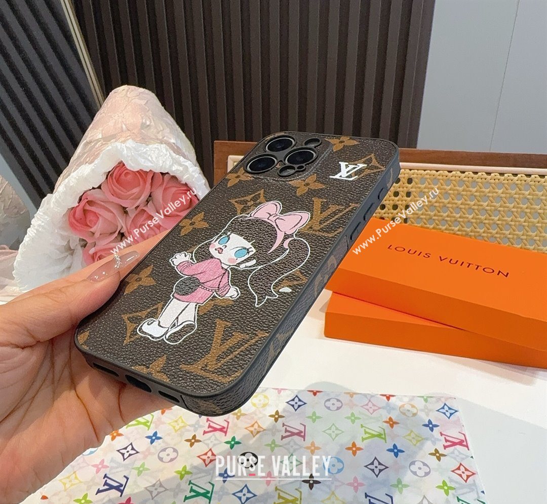 Louis Vuitton Girl iPhone Holder Brown 2025 0616 (SHI-250616018)