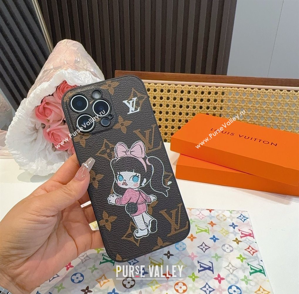 Louis Vuitton Girl iPhone Holder Brown 2025 0616 (SHI-250616018)