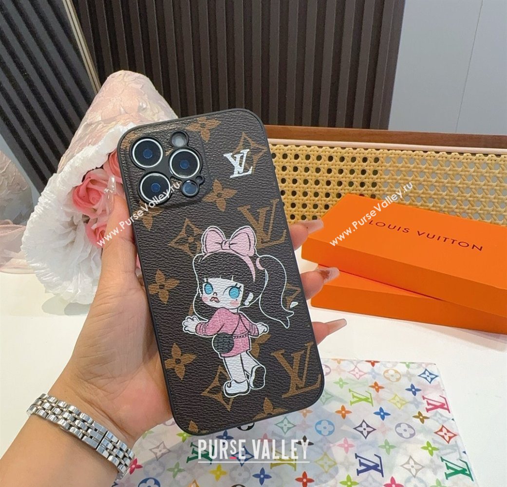 Louis Vuitton Girl iPhone Holder Brown 2025 0616 (SHI-250616018)