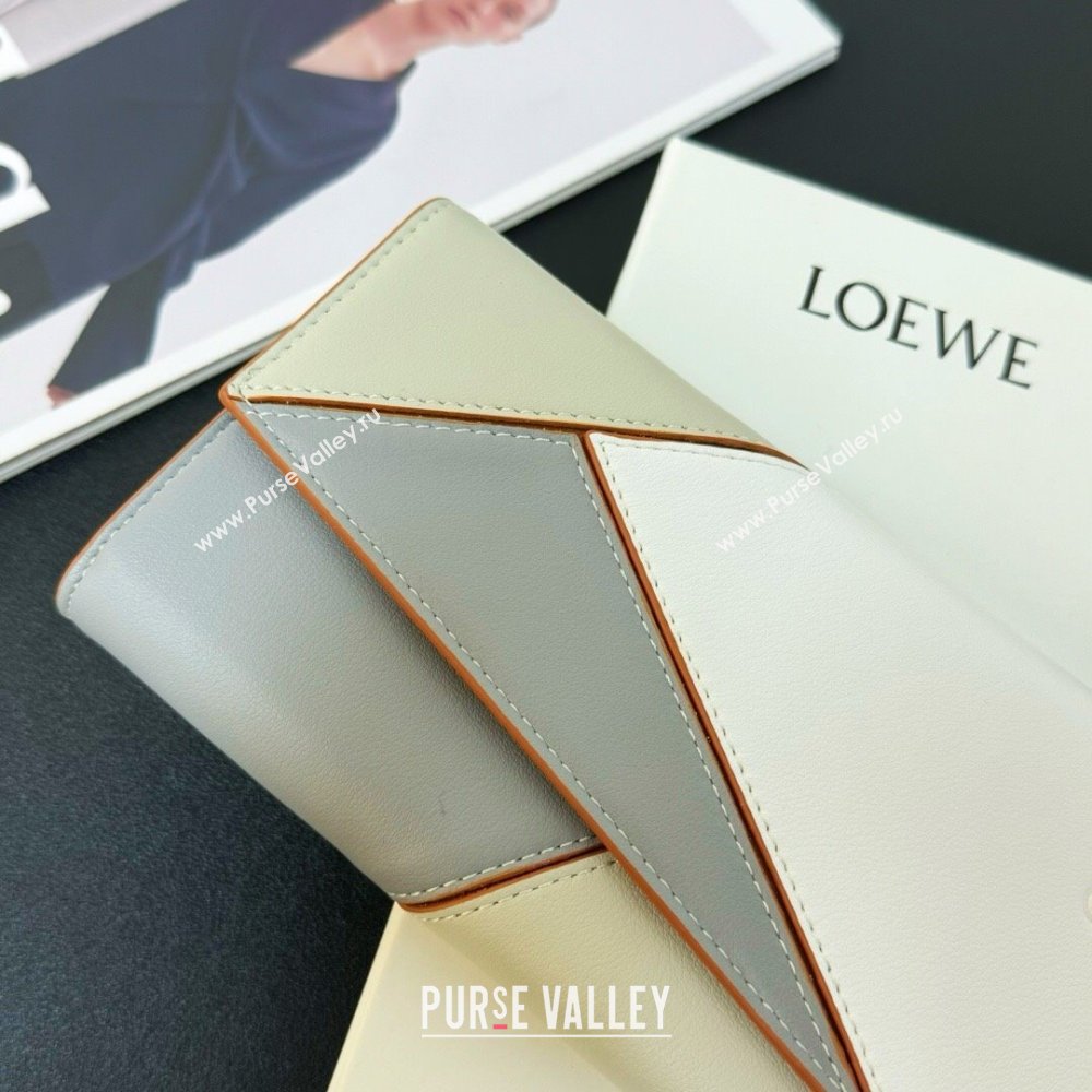 Loewe Puzzle Long Wallet Grey/White 2024 (HY-24032111)