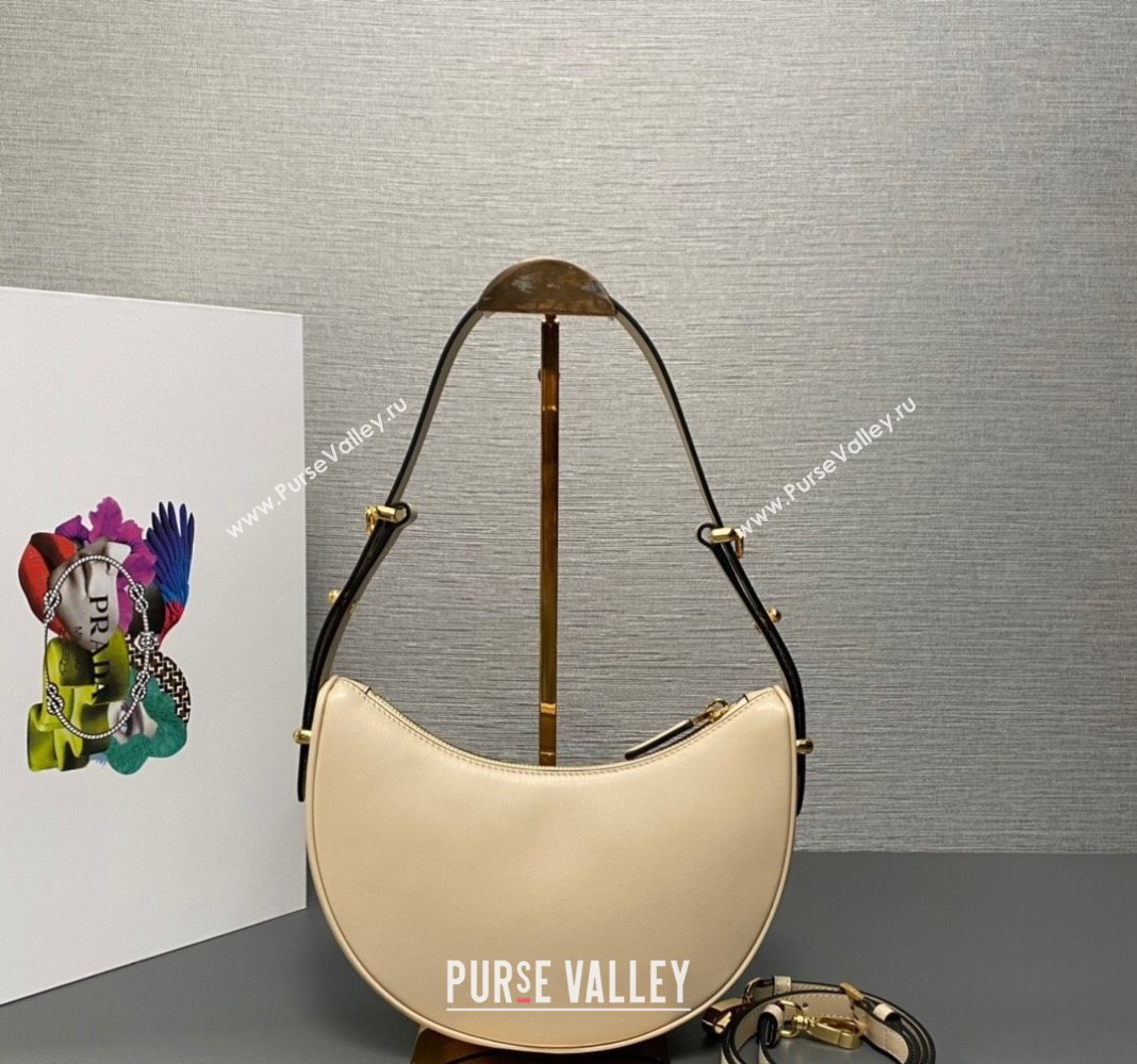 Prada Leather Shoulder Bag 1BC194 Beige 2024 (YY-24051307)