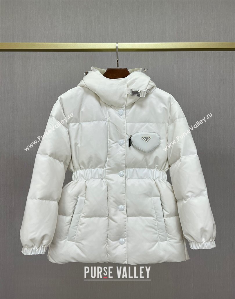 Prada Re-Nylon Down Jacket P112934 White 2023 (Q-23112934)