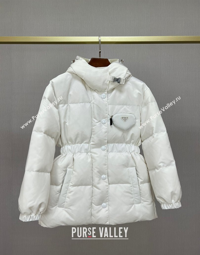 Prada Re-Nylon Down Jacket P112934 White 2023 (Q-23112934)