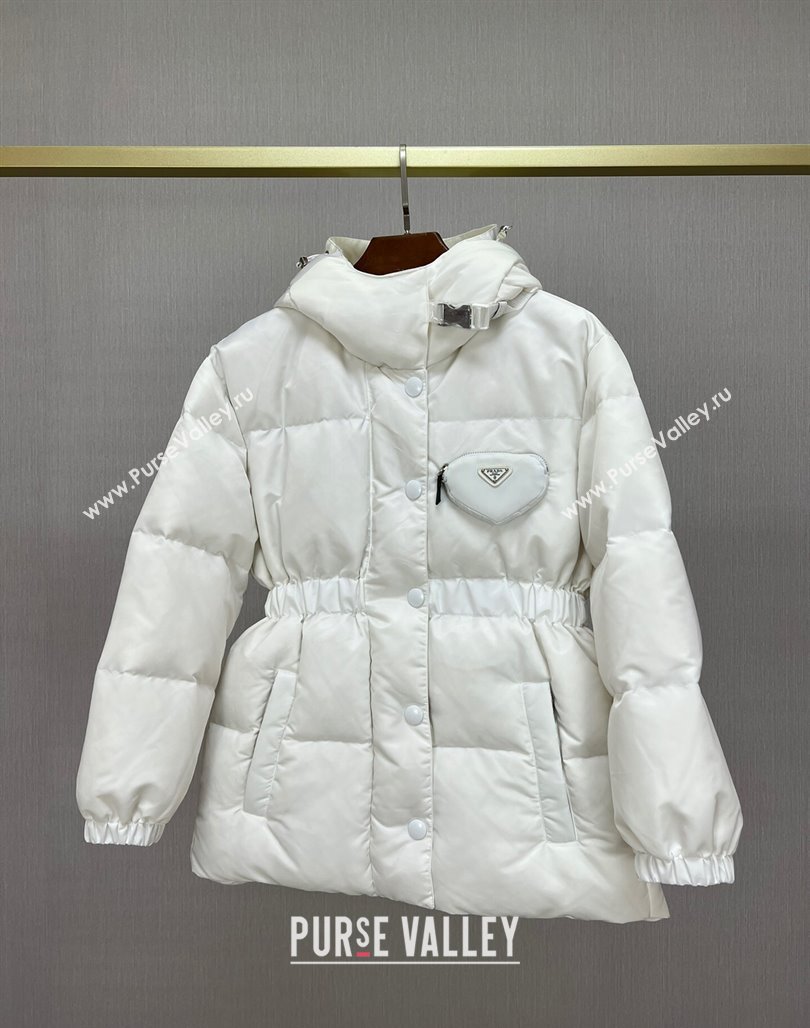 Prada Re-Nylon Down Jacket P112934 White 2023 (Q-23112934)