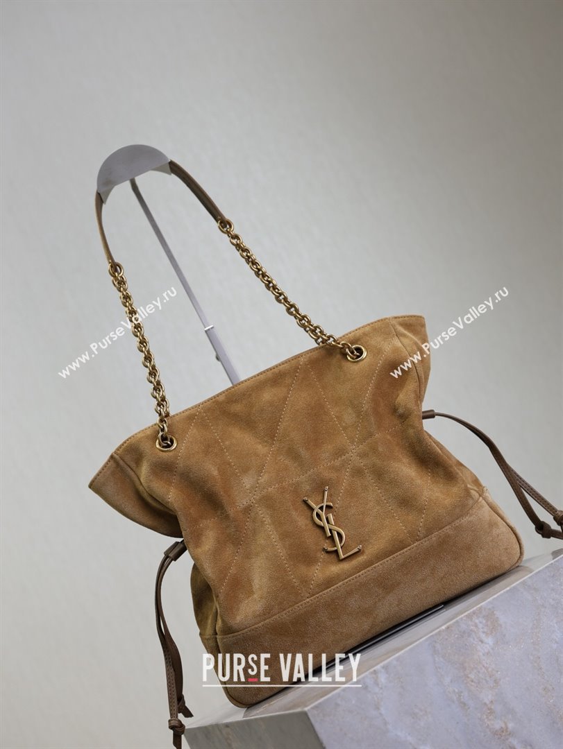 Saint Laurent Jamie Shopping Small Bag in Suede Brown 2025 833948 (YY-250802002)