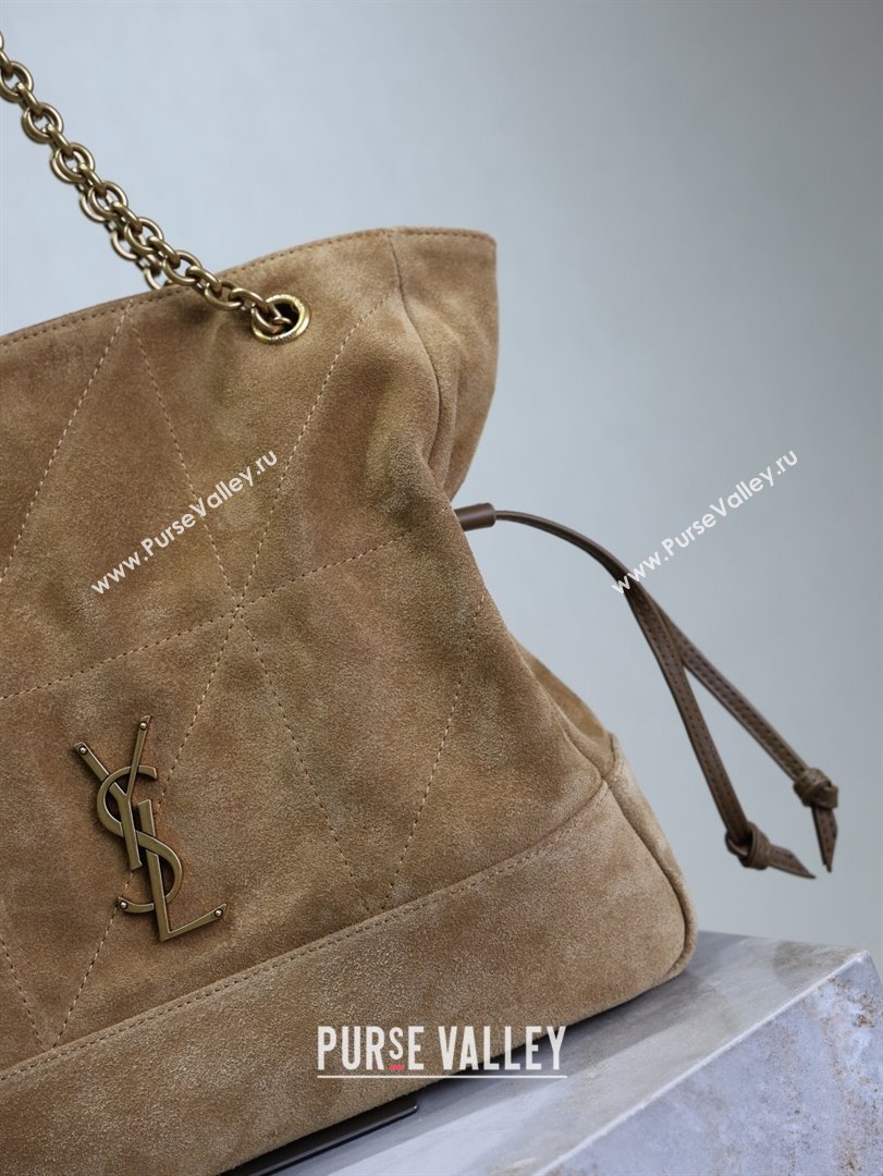 Saint Laurent Jamie Shopping Small Bag in Suede Brown 2025 833948 (YY-250802002)