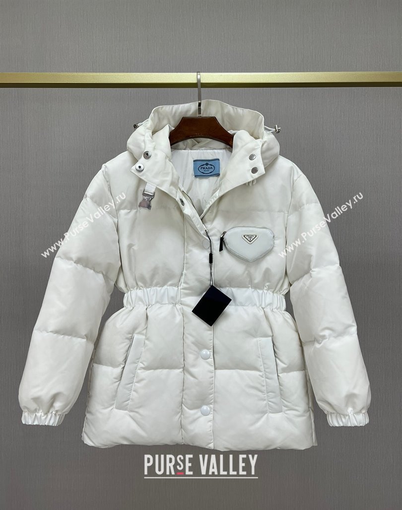 Prada Re-Nylon Down Jacket P112934 White 2023 (Q-23112934)