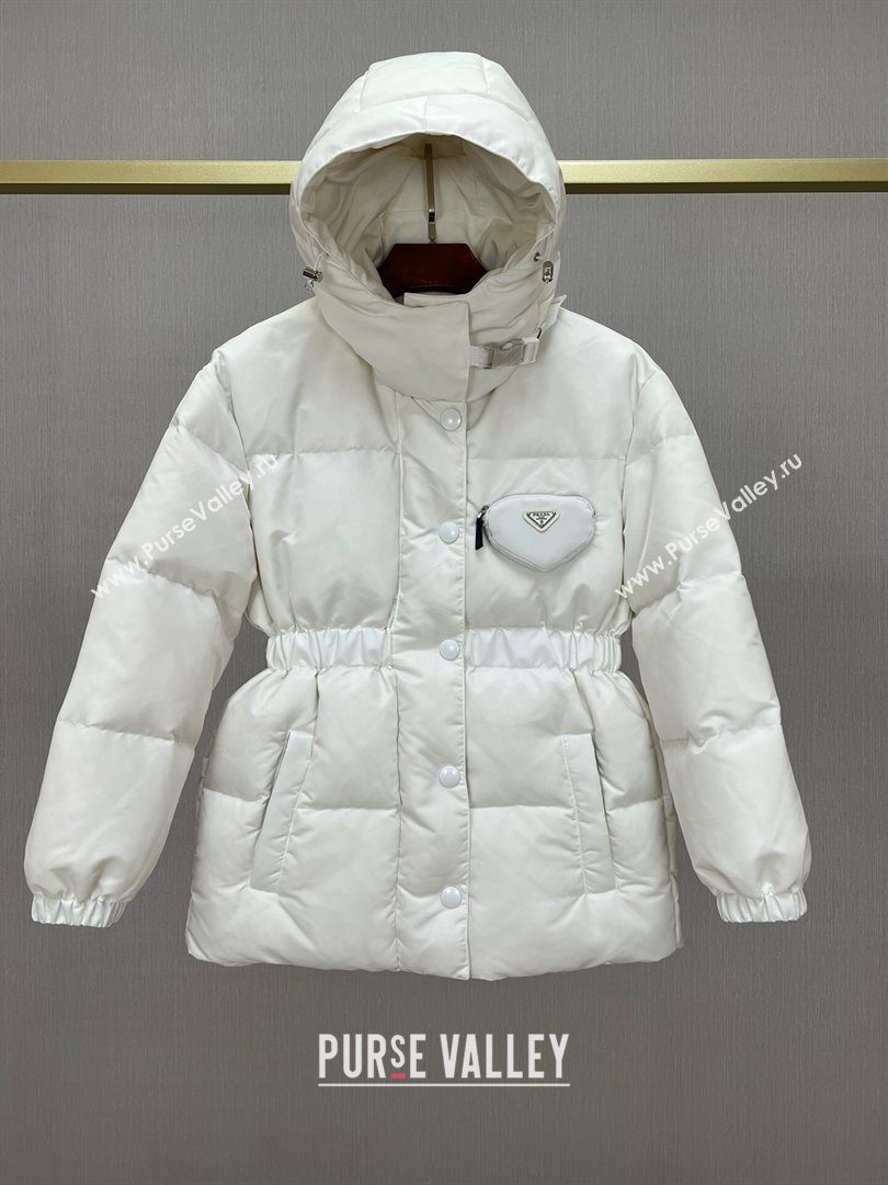 Prada Re-Nylon Down Jacket P112934 White 2023 (Q-23112934)