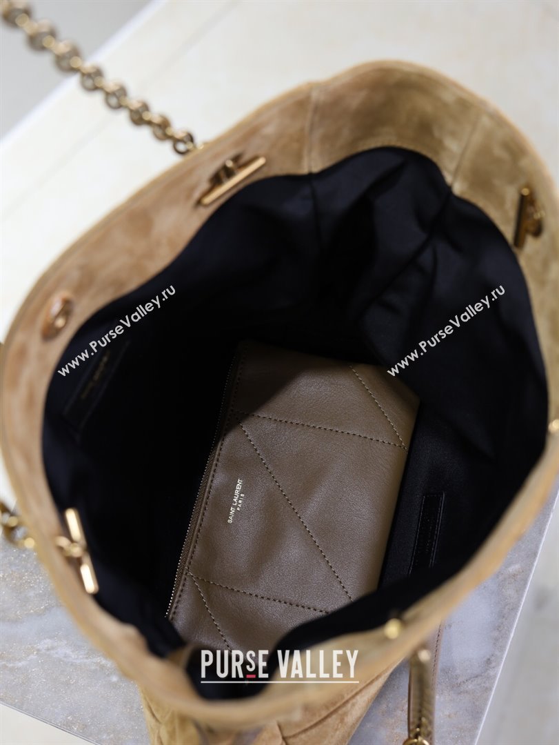Saint Laurent Jamie Shopping Small Bag in Suede Brown 2025 833948 (YY-250802002)