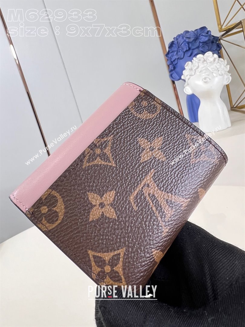 Louis Vuitton Zoe Wallet in Monogram Canvas and Cowhide Leather M62933 Pink 2024 (K-24120607)