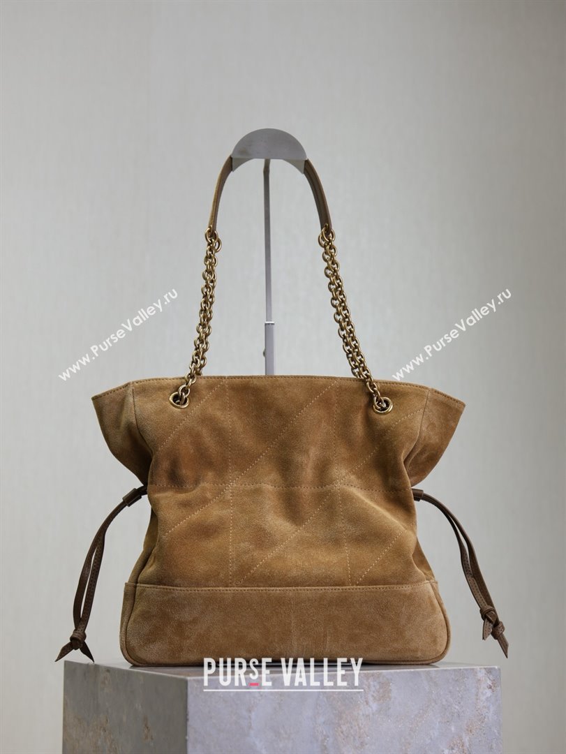 Saint Laurent Jamie Shopping Small Bag in Suede Brown 2025 833948 (YY-250802002)