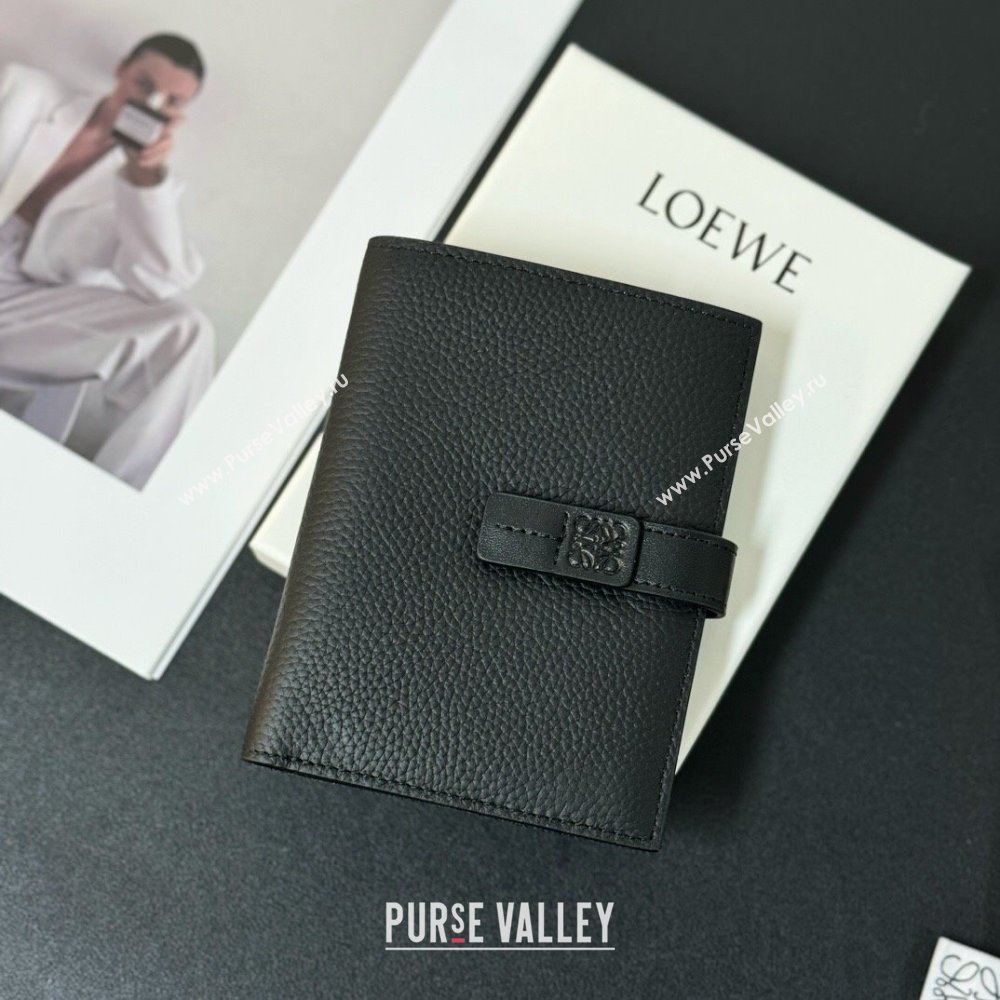 Loewe Bifold Wallet in Grained Calfskin Black 2024 (HY-24032114)