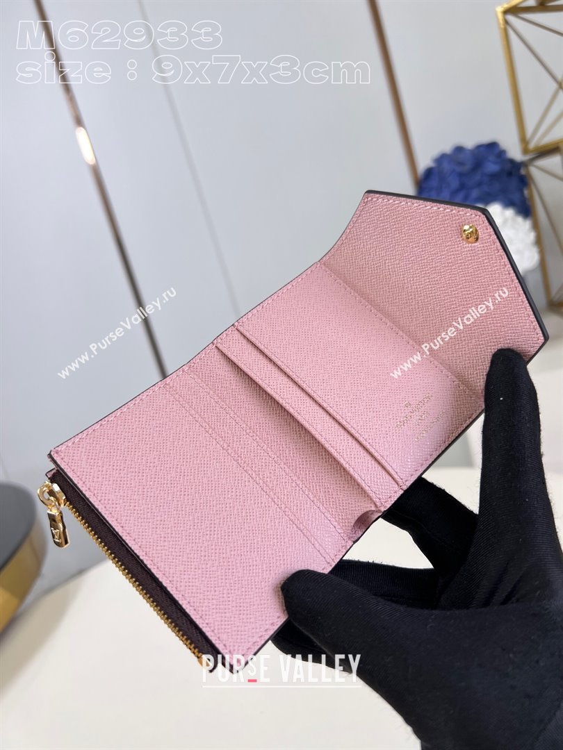 Louis Vuitton Zoe Wallet in Monogram Canvas and Cowhide Leather M62933 Pink 2024 (K-24120607)