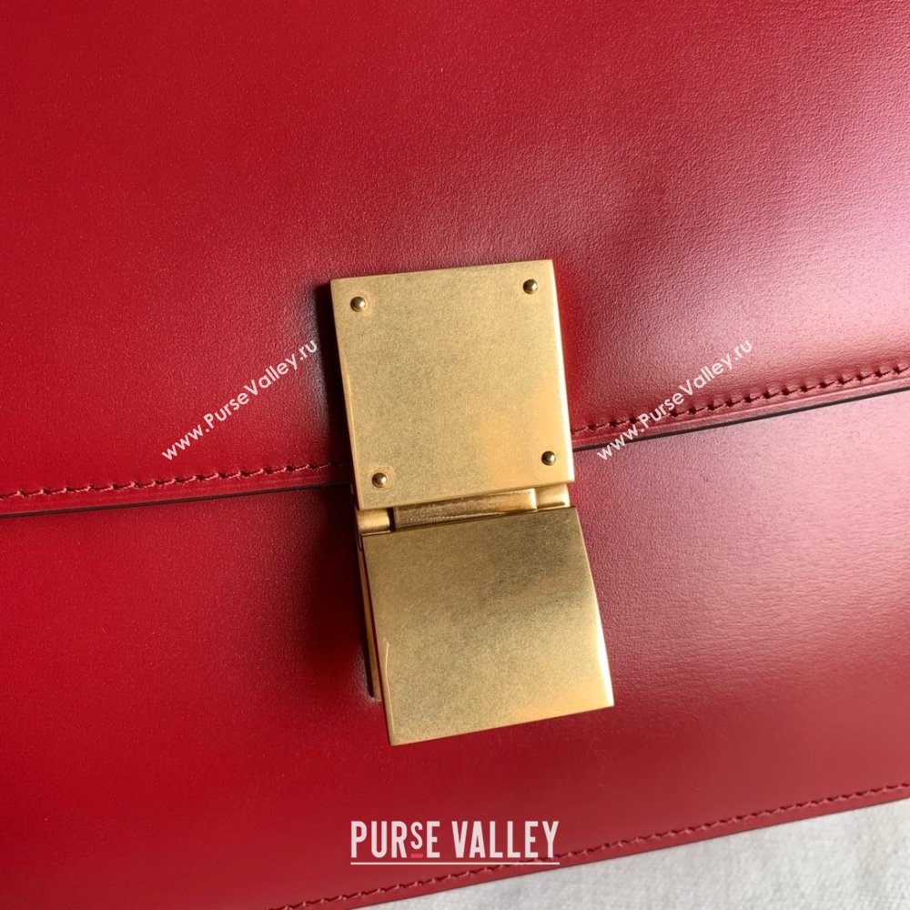 Celine Medium Classic Bag in Box Calfskin Red 2024 (JXG-24051409)
