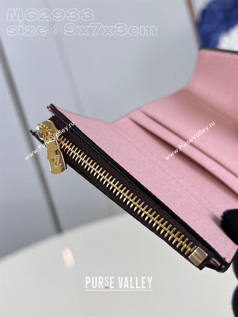 Louis Vuitton Zoe Wallet in Monogram Canvas and Cowhide Leather M62933 Pink 2024 (K-24120607)