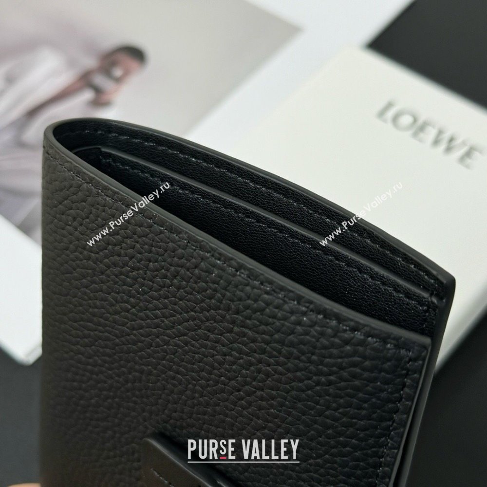 Loewe Bifold Wallet in Grained Calfskin Black 2024 (HY-24032114)