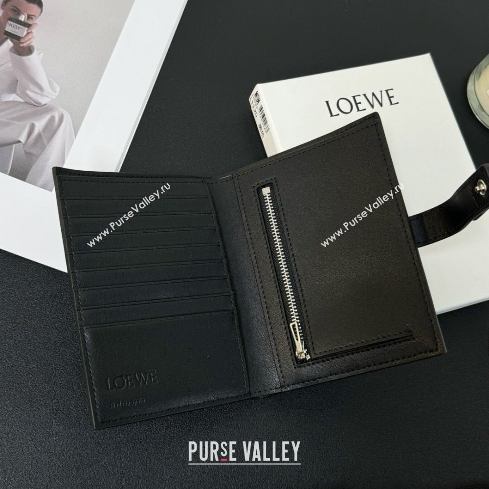 Loewe Bifold Wallet in Grained Calfskin Black 2024 (HY-24032114)