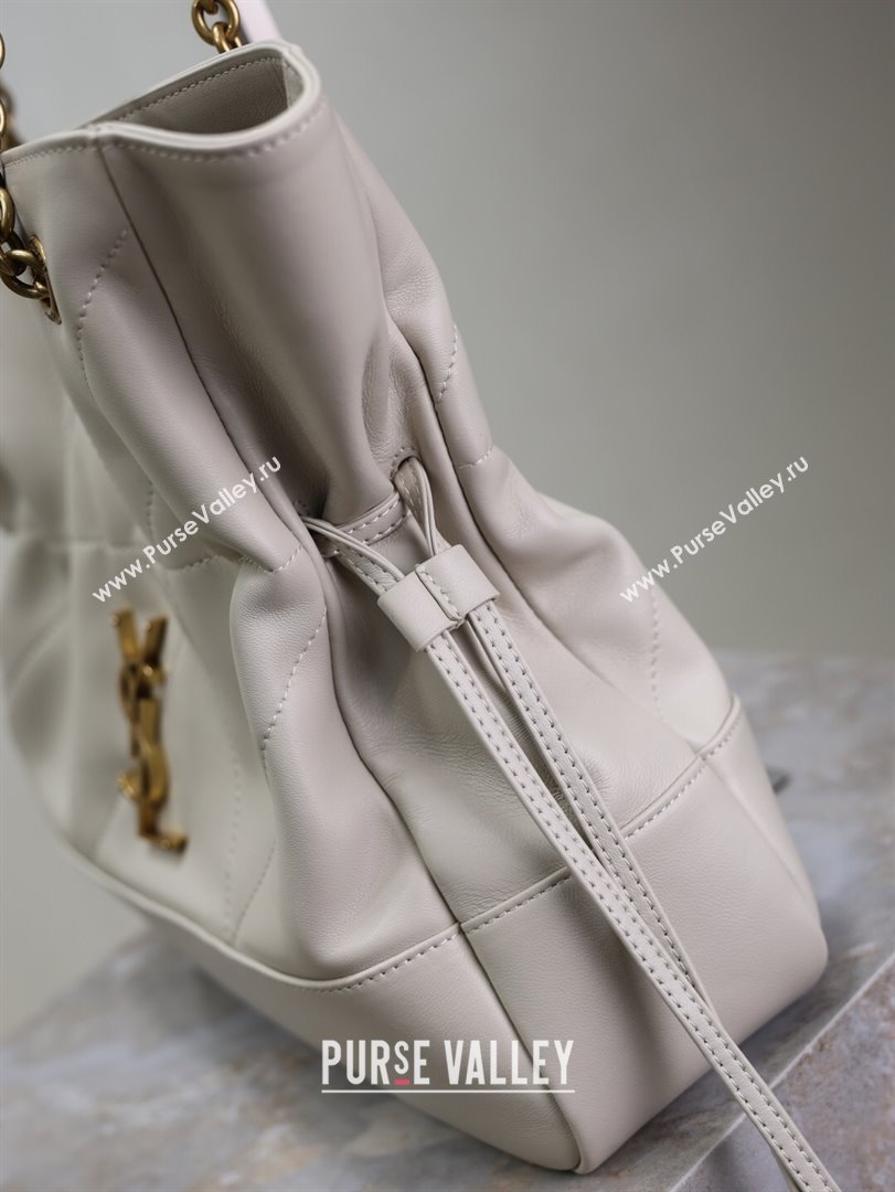 Saint Laurent Jamie Shopping Small Bag in Lambskin White 2025 833948 (YY-250802004)
