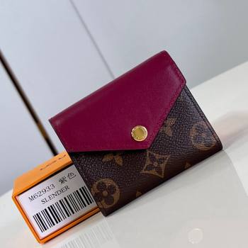 Louis Vuitton Zoe Wallet in Monogram Canvas and Cowhide Leather M62933 Fuchsia 2024 (K-24120608)