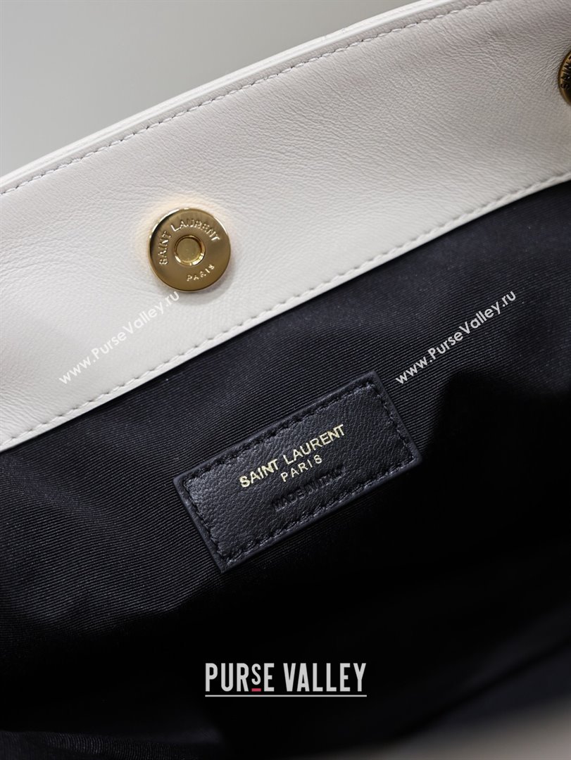 Saint Laurent Jamie Shopping Small Bag in Lambskin White 2025 833948 (YY-250802004)