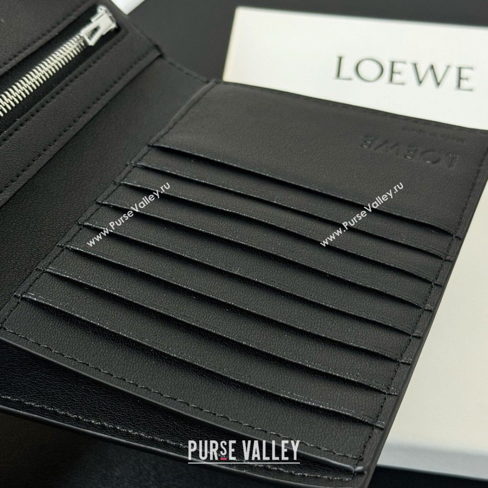 Loewe Bifold Wallet in Grained Calfskin Black 2024 (HY-24032114)