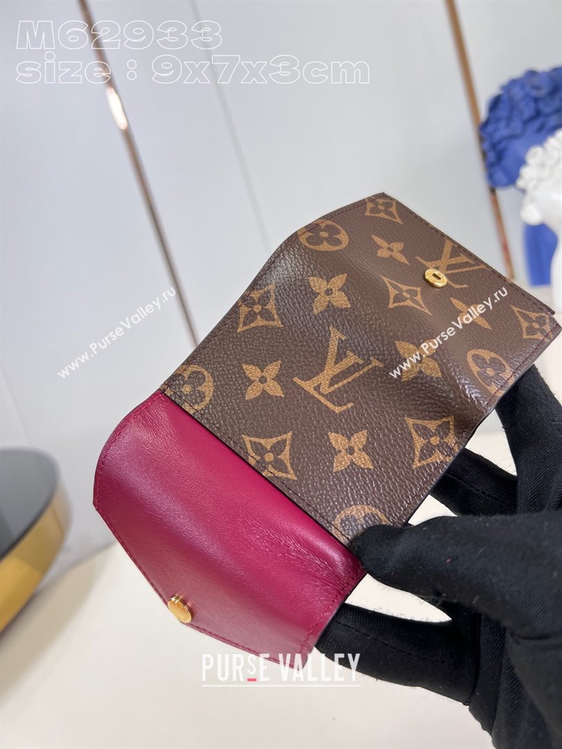 Louis Vuitton Zoe Wallet in Monogram Canvas and Cowhide Leather M62933 Fuchsia 2024 (K-24120608)