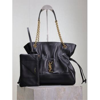 Saint Laurent Jamie Shopping Small Bag in Lambskin Black 2025 833948 (YY-250802005)