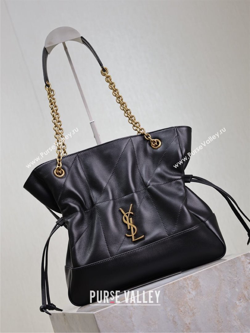 Saint Laurent Jamie Shopping Small Bag in Lambskin Black 2025 833948 (YY-250802005)