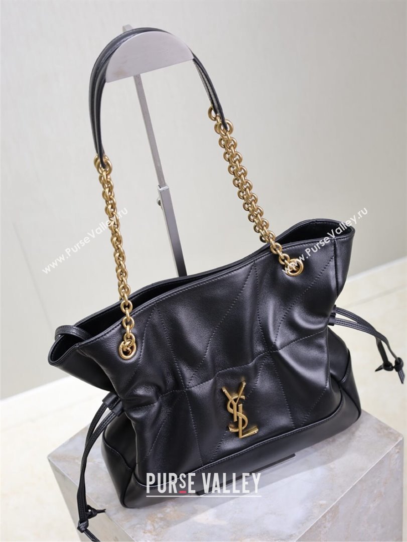 Saint Laurent Jamie Shopping Small Bag in Lambskin Black 2025 833948 (YY-250802005)