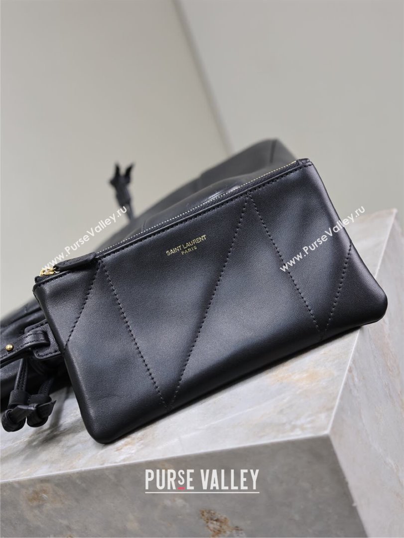Saint Laurent Jamie Shopping Small Bag in Lambskin Black 2025 833948 (YY-250802005)