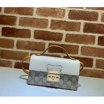 Gucci Padlock GG Canvas Mini Bag 652683 White 2021 (DLH-210821054)