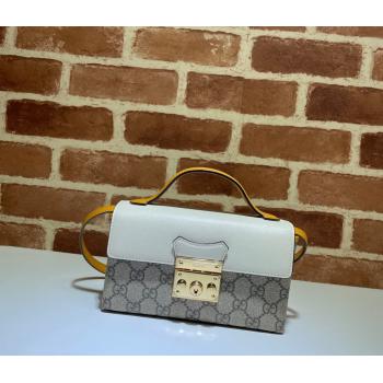 Gucci Padlock GG Canvas Mini Bag 652683 White 2021 (DLH-210821054)