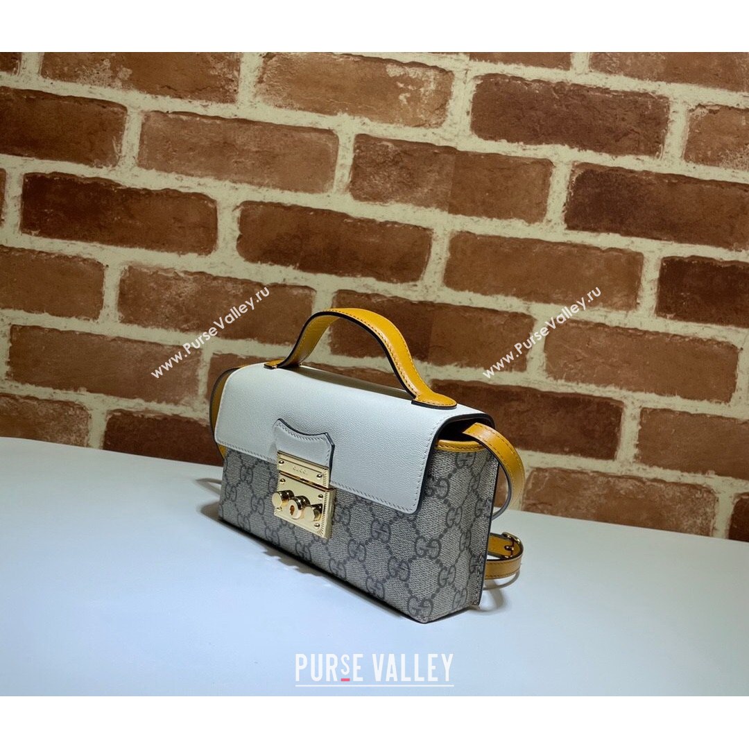 Gucci Padlock GG Canvas Mini Bag 652683 White 2021 (DLH-210821054)