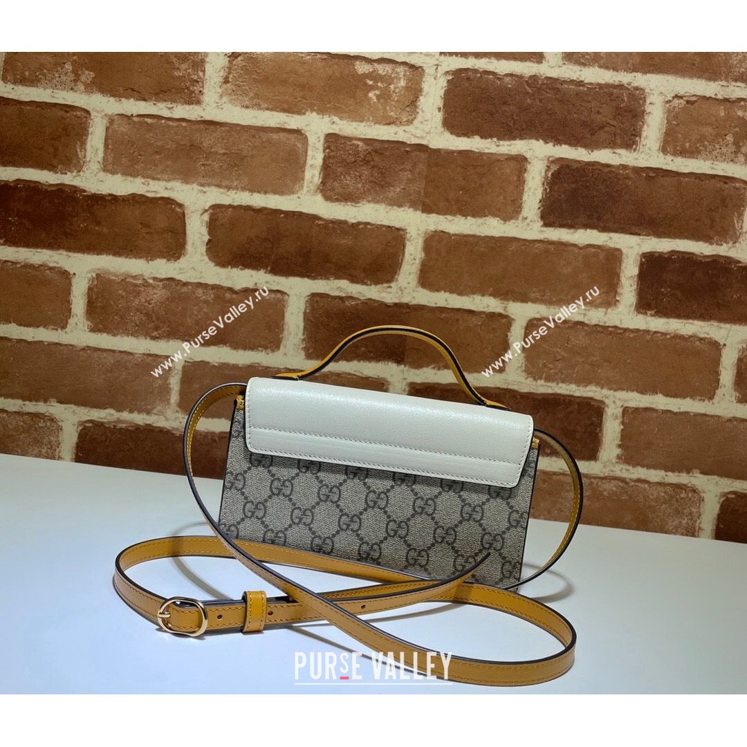 Gucci Padlock GG Canvas Mini Bag 652683 White 2021 (DLH-210821054)