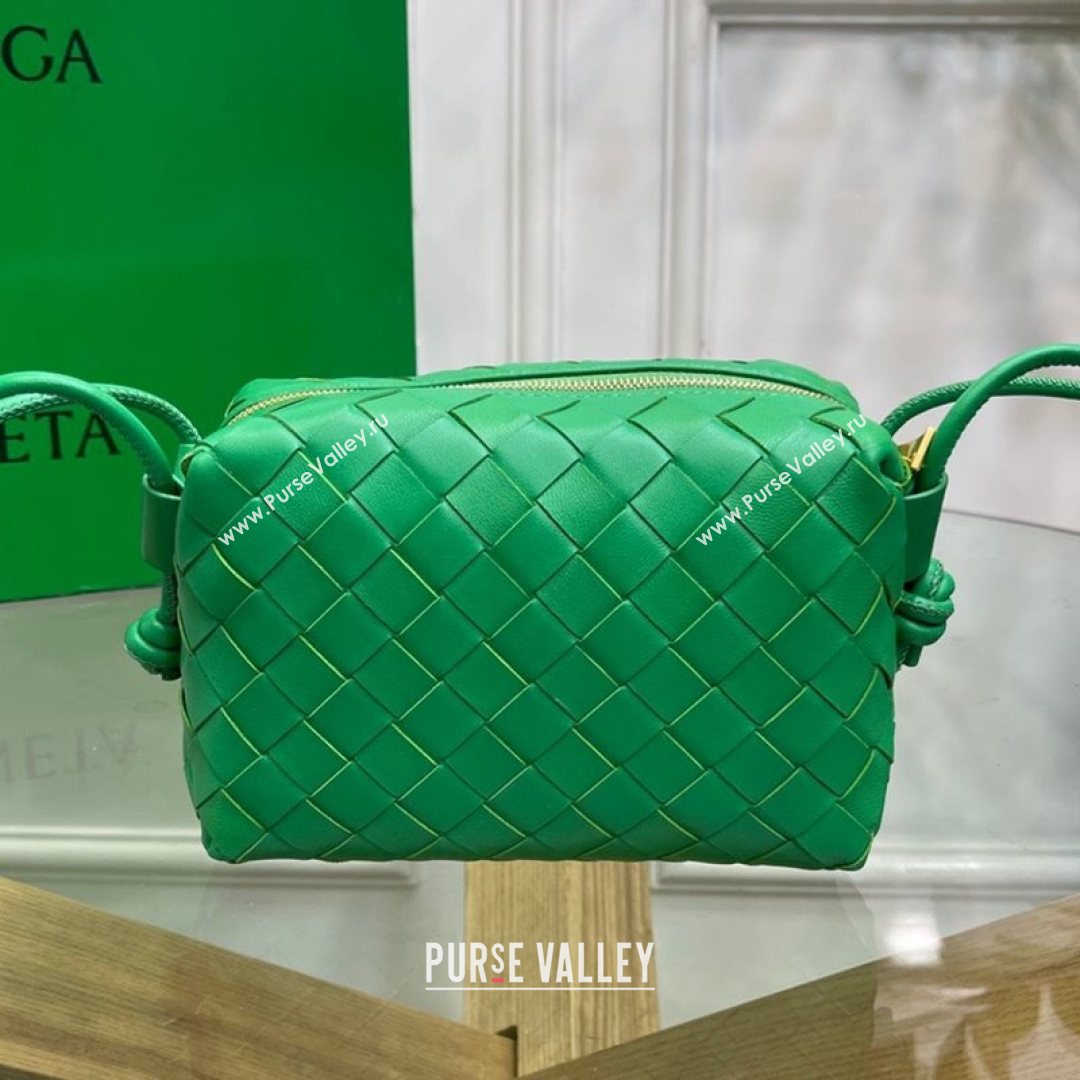 Bottega Veneta Mini Loop Crossbody Bag Parakeet Green 2021  (MS-21080532)