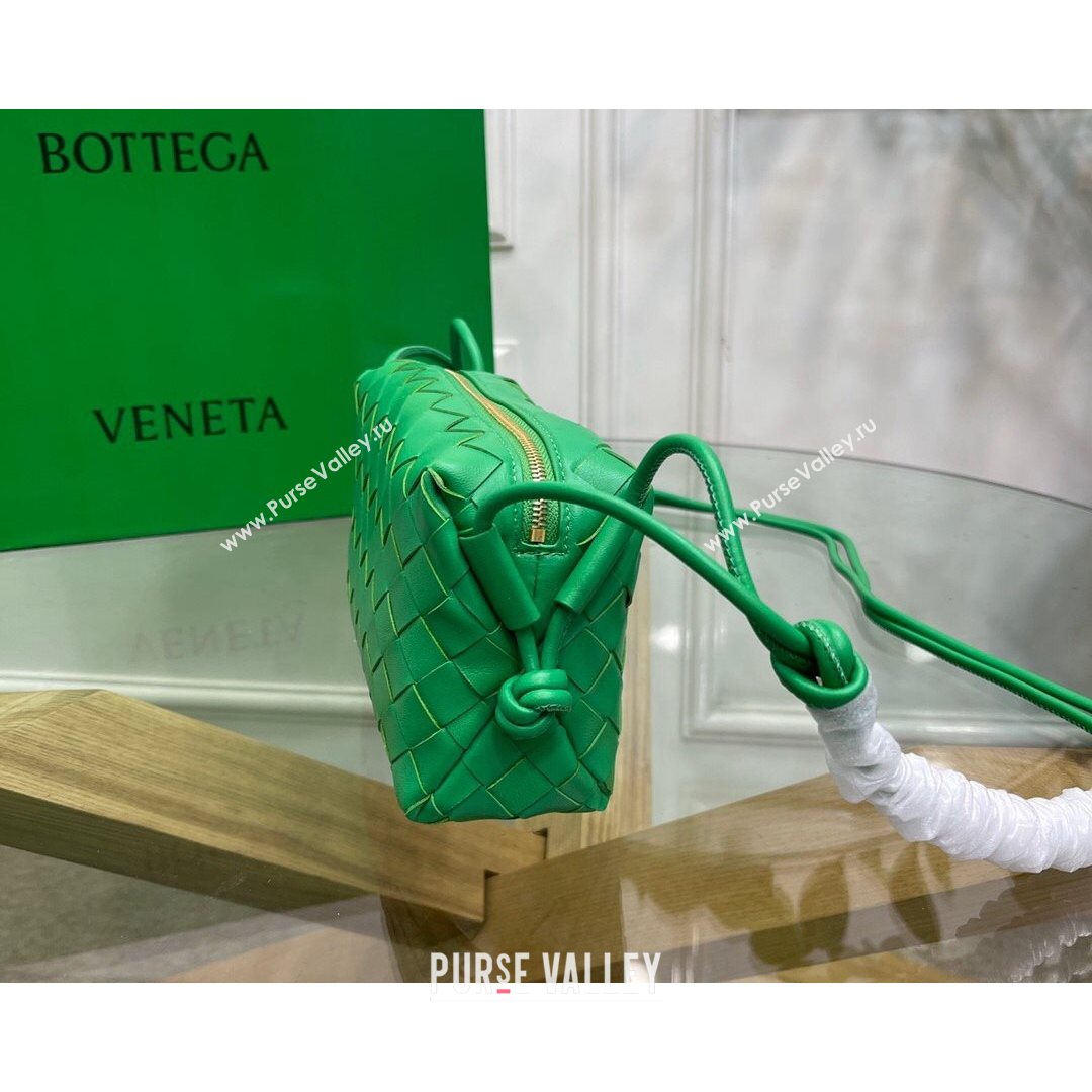 Bottega Veneta Mini Loop Crossbody Bag Parakeet Green 2021  (MS-21080532)