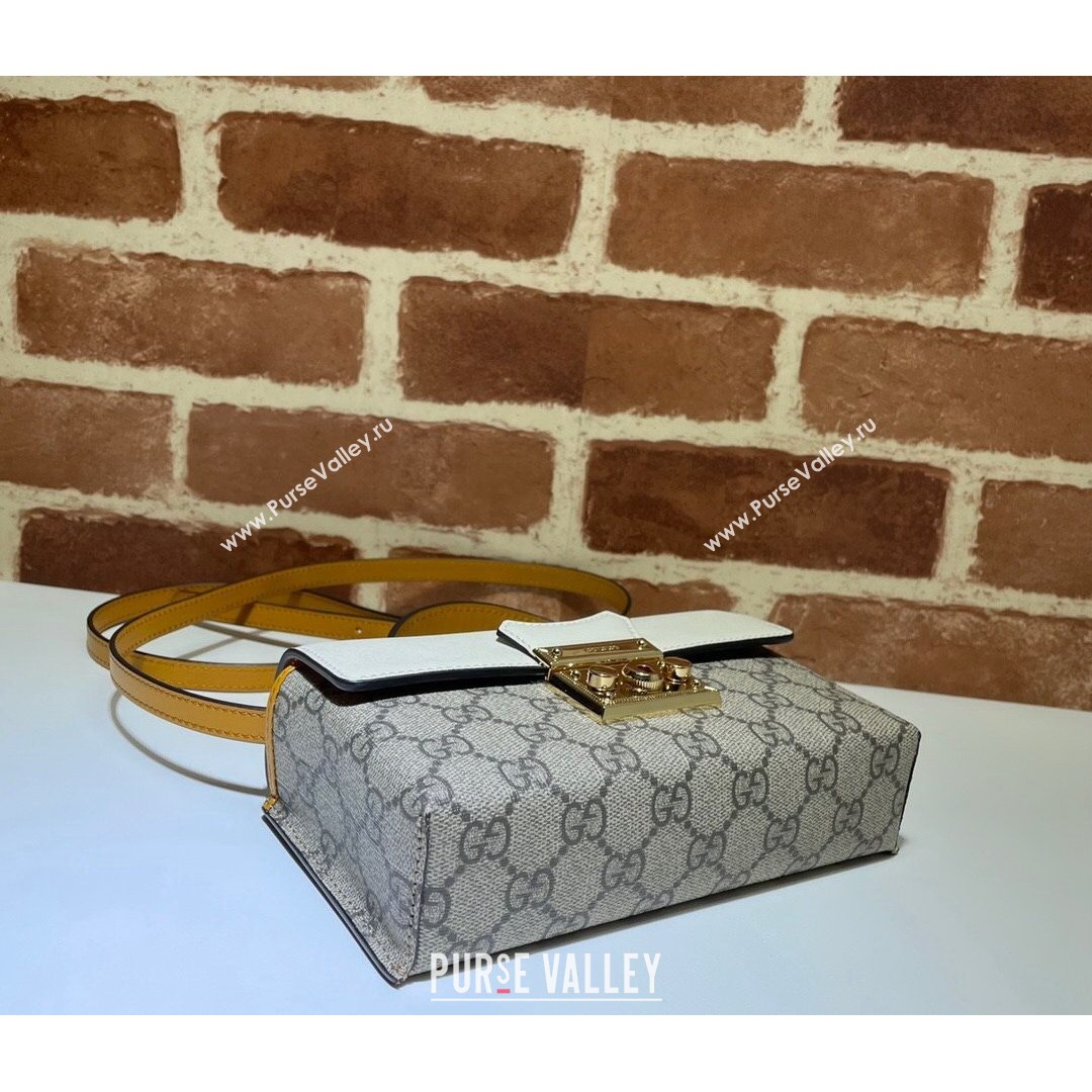 Gucci Padlock GG Canvas Mini Bag 652683 White 2021 (DLH-210821054)