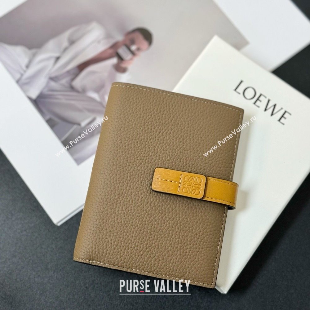 Loewe Bifold Wallet in Grained Calfskin Grey 2024 (HY-24032117)