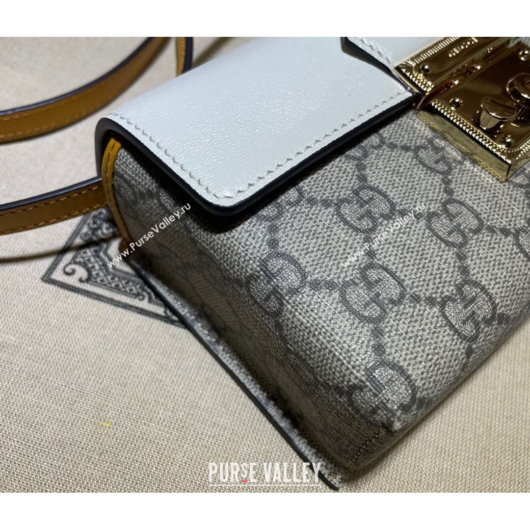 Gucci Padlock GG Canvas Mini Bag 652683 White 2021 (DLH-210821054)