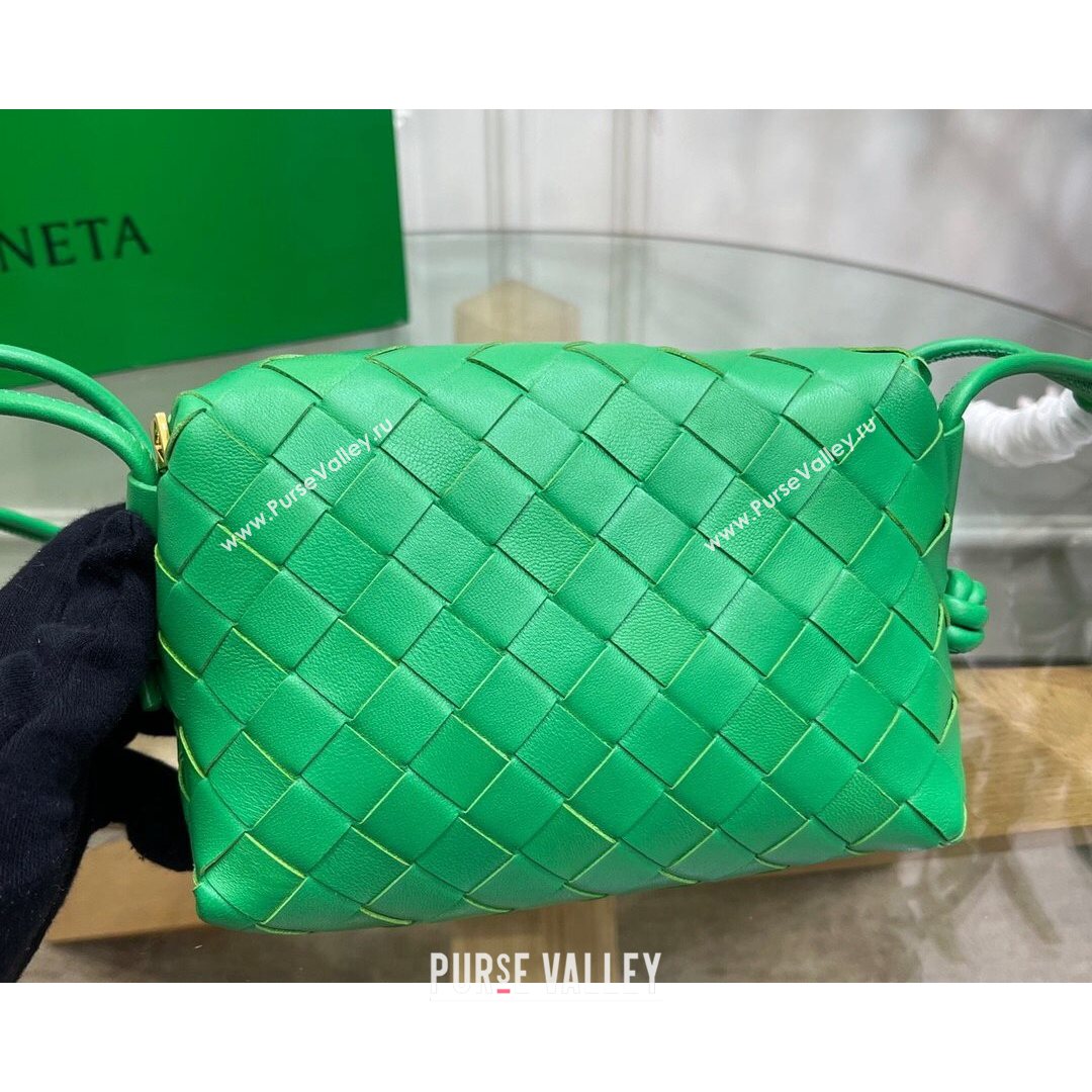 Bottega Veneta Mini Loop Crossbody Bag Parakeet Green 2021  (MS-21080532)