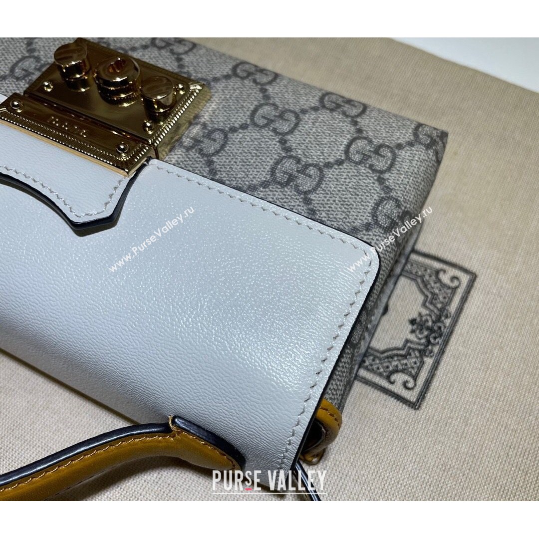 Gucci Padlock GG Canvas Mini Bag 652683 White 2021 (DLH-210821054)