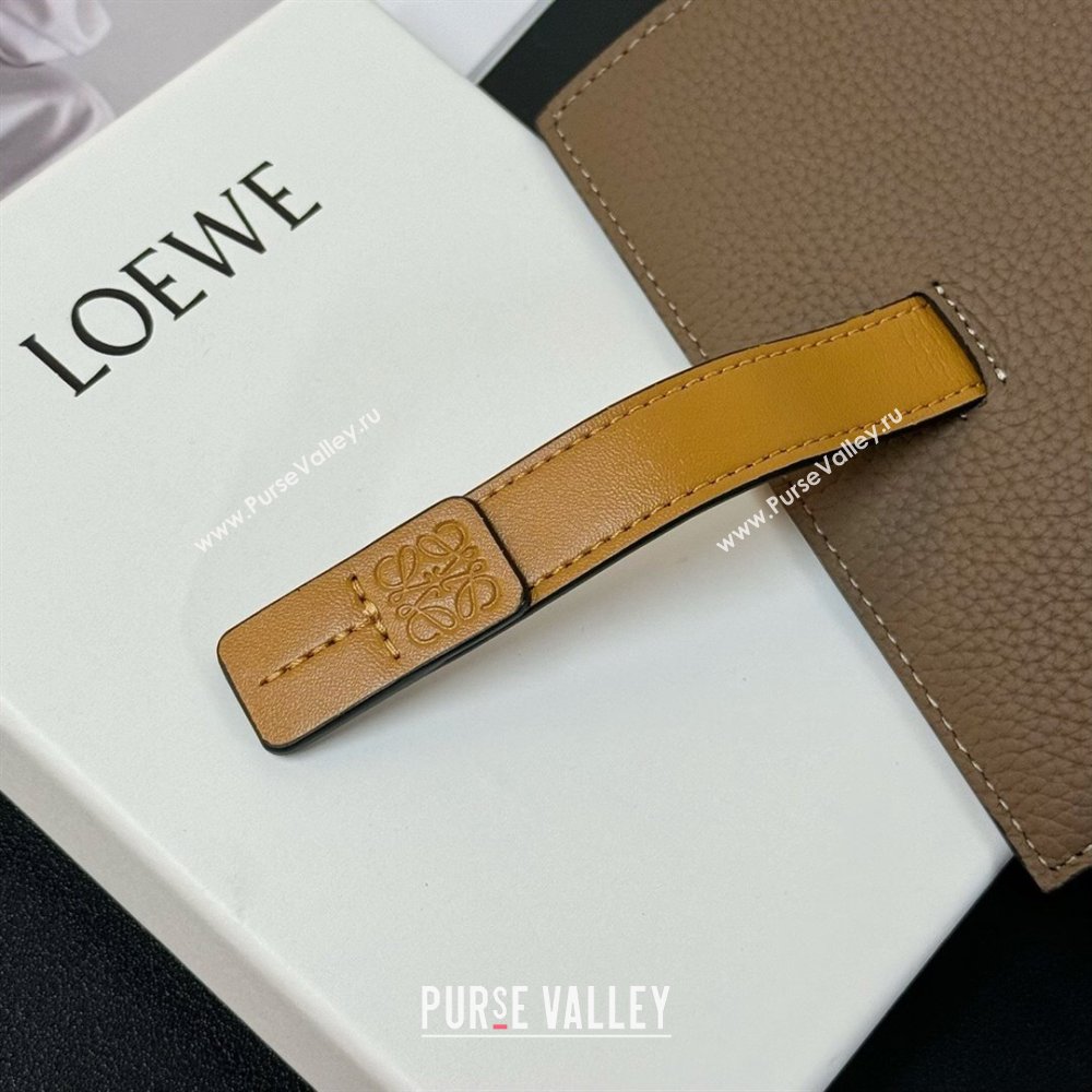 Loewe Bifold Wallet in Grained Calfskin Grey 2024 (HY-24032117)