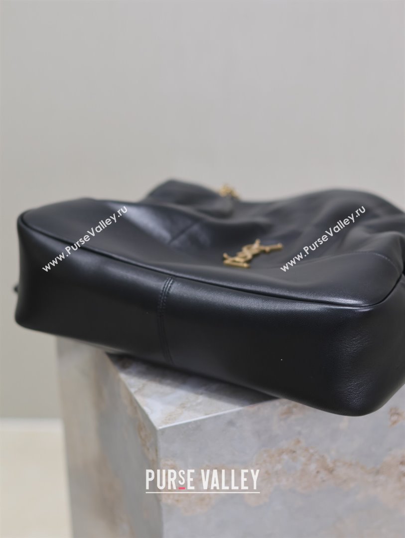 Saint Laurent Jamie Shopping Bag in Lambskin Black 2025 809824 (YY-250802008)