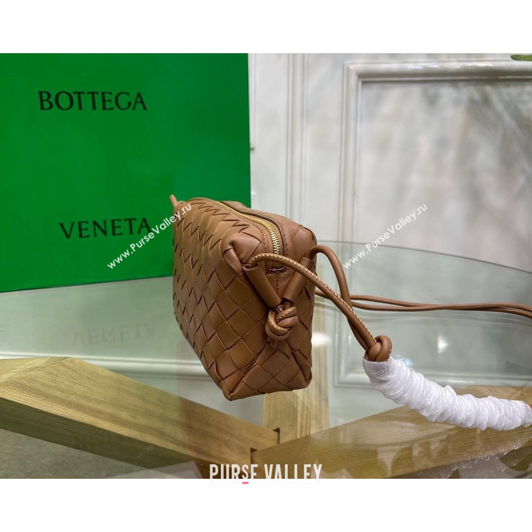 Bottega Veneta Mini Loop Crossbody Bag Caramel Brown 2021 (MS-21080533)